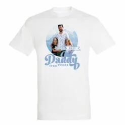 Personlig fars dag T-shirt - Mænd - Hvid - S