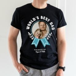 Personlig fars dag T-shirt - Mænd - Sort - S