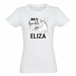 Personlig unicorm T-shirt - Kvinder - Hvid - S