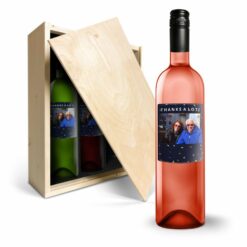 Vin med trykt label - Belvy - Rød, hvid, rosé