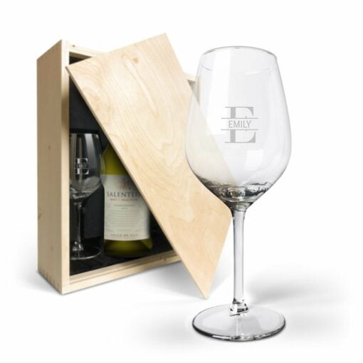 Vinpakke Salentein Chardonnay med 2 indgraverede glas