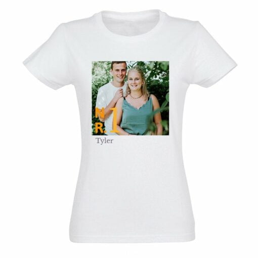 Personlig T-shirt - Kvinder - Hvid - L