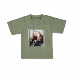 T-shirt til babyer med navn - Korte ærmer - grøn - 86/92