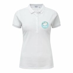 Personlig polo t-shirt - Kvinder - Hvid - L