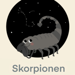 Stjernetegn skorpion - Børneplakat