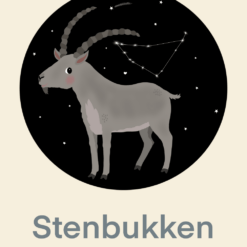 Stjernetegn stenbuk - Børneplakat